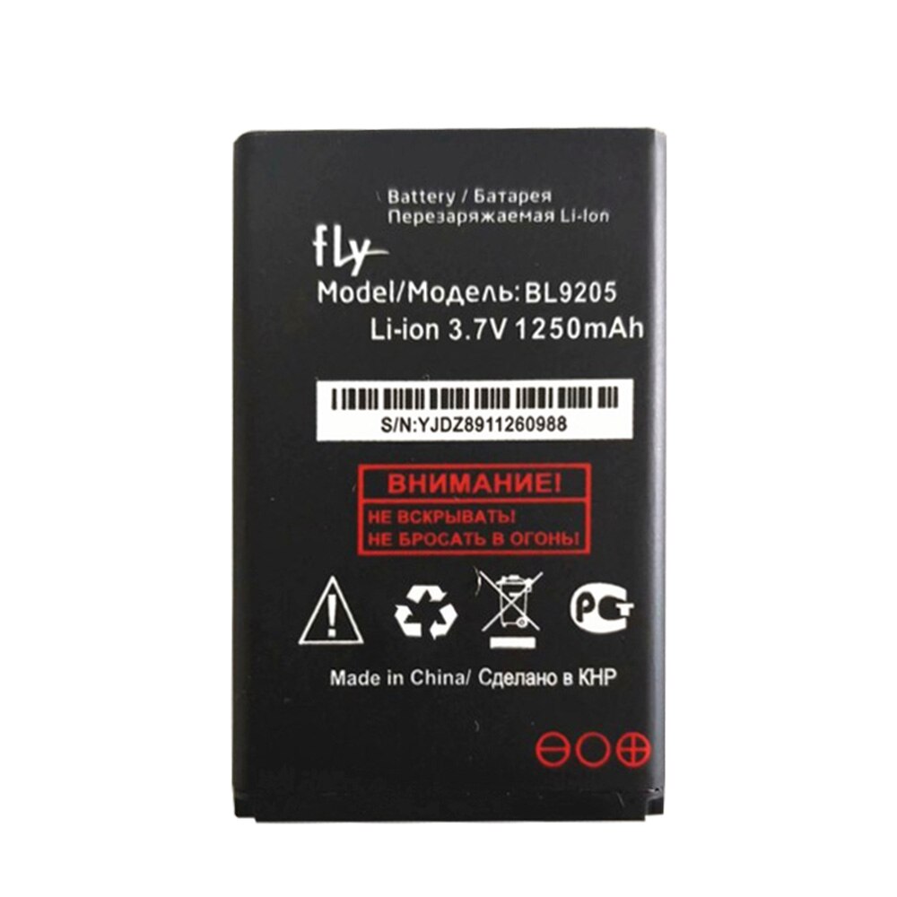 100% de alta qualidade novo 3.7 v 1250 mah bl9205 bateria para fly ff247 ezzy na moda 3 bl9205 telefone inteligente bateria