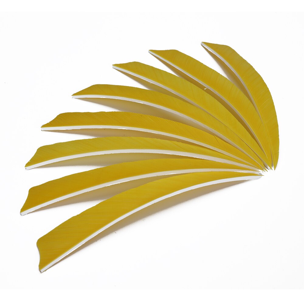 50 Pcs 5 "Schild Cut Befiederung Pfeil Federn Türkei Feder Bogenschießen Jagd Pfeil Zubehör: Yellow
