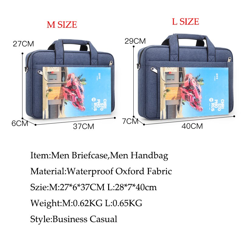 Large Capacity Men Women Laptop Handbag Travel Briefcase Bag Bussiness Notebook Bag for 14 15.6 Inch Laptop Bag