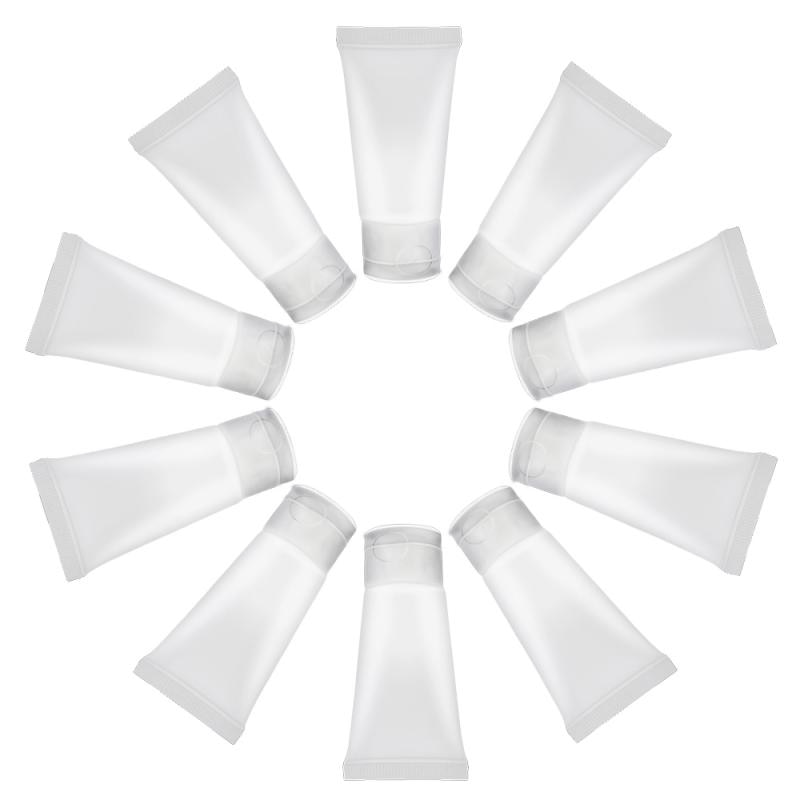 10Pcs/Set Protable Mini PVC Toothpaste Face Cream Lotion Refillable Washable Soft Tube Tube Cosmetic Empty Container Bottle