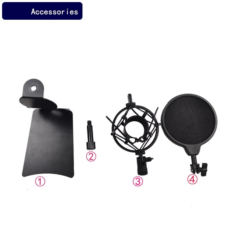 Bureau Microfoon Houder Met Voorruit Shock Mount L Vormige Microfoon Stand Mount Non Slip Microfoon Beugel