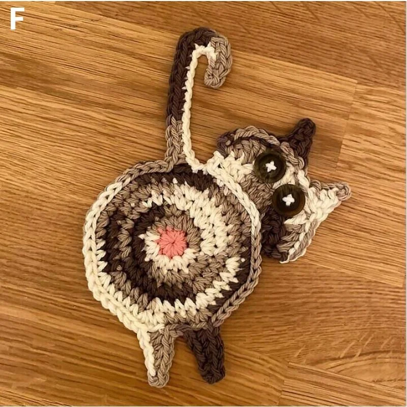 Grappige Achtbaan Hoge Temperatuurbestendig Schoon Te Maken Hergebruikt Verschillende Stijlen Slijtvaste Warmte-Isolatiedoek Cat Butt Coast: Roze