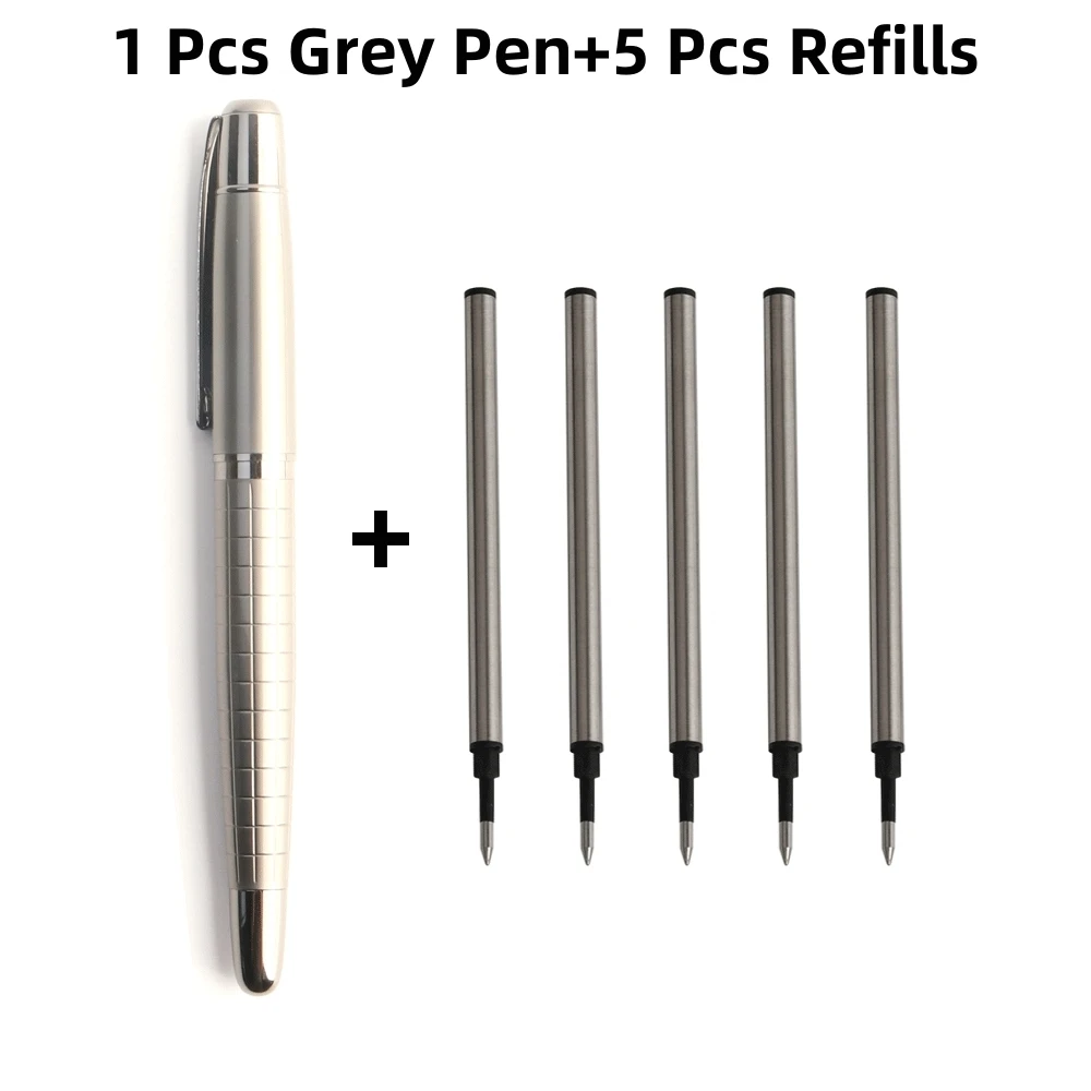 Klassische Luxus-Rollerball-Stifte Edelstahl-Rollerball-Stift für Männer Frauen Schul büro Exekutive Geschäft: verrotten / Schwarz