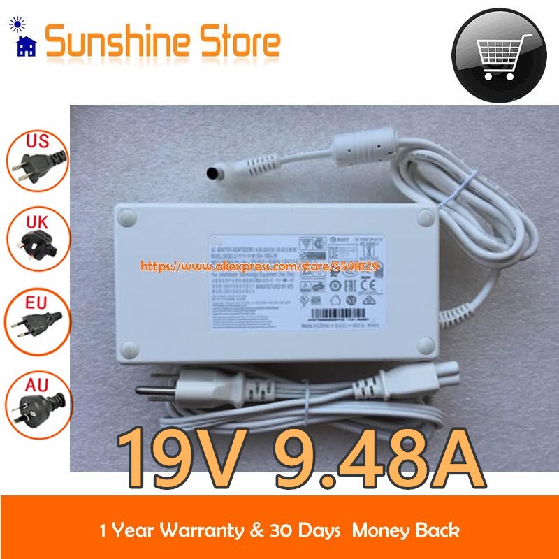 Genuine Para LG 34UC99-W Curvo LED Monitor DA-180C19 19V Adaptador 9.48A EAY64449302 32UD99 38UC99-W 32UD99-W 38UC99W 34UC99W