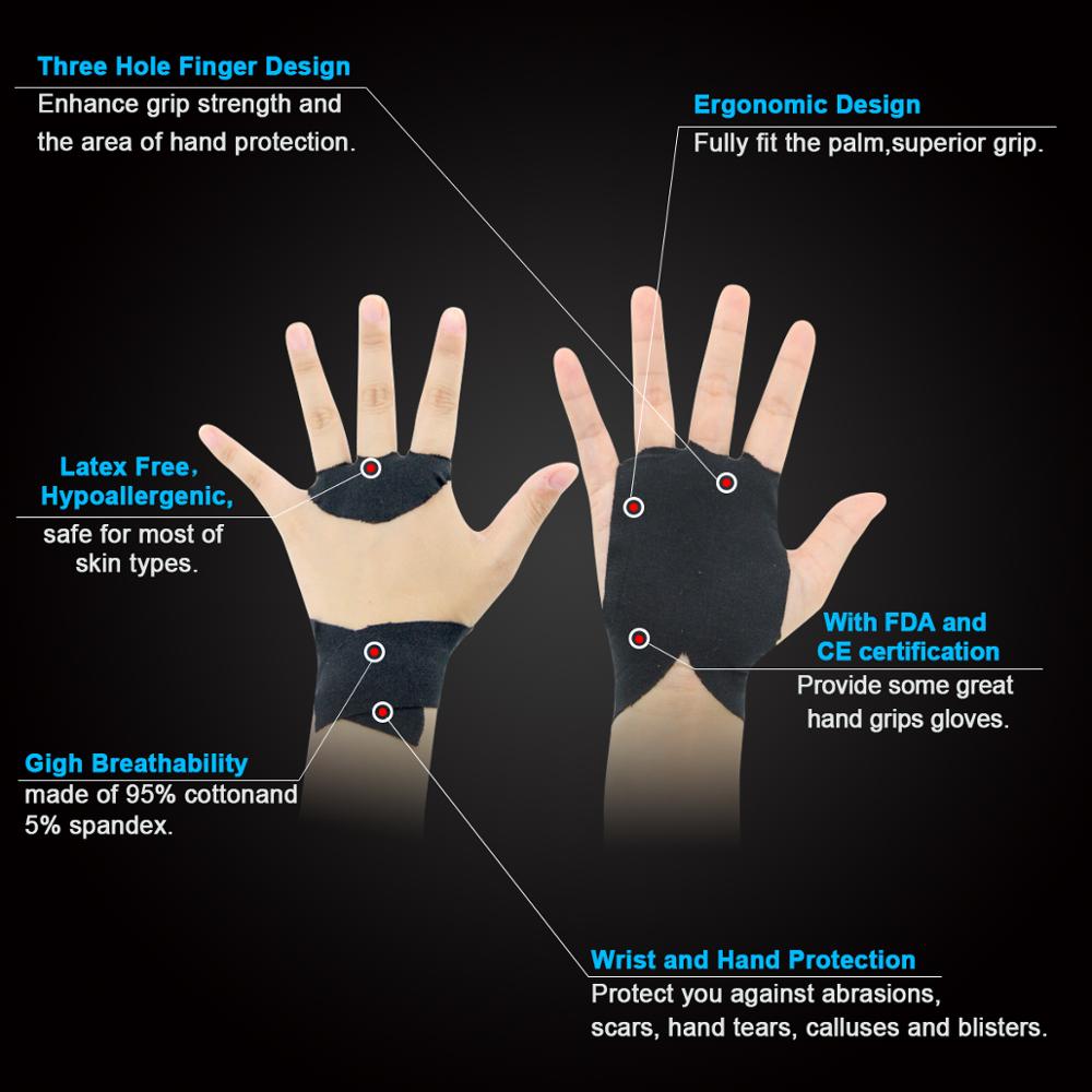 AUPCON Hand Grips Gloves & Hand Protection - Gymnastics Grips - Pull ups Grips Tape - Non-Slip Cross Training Grips