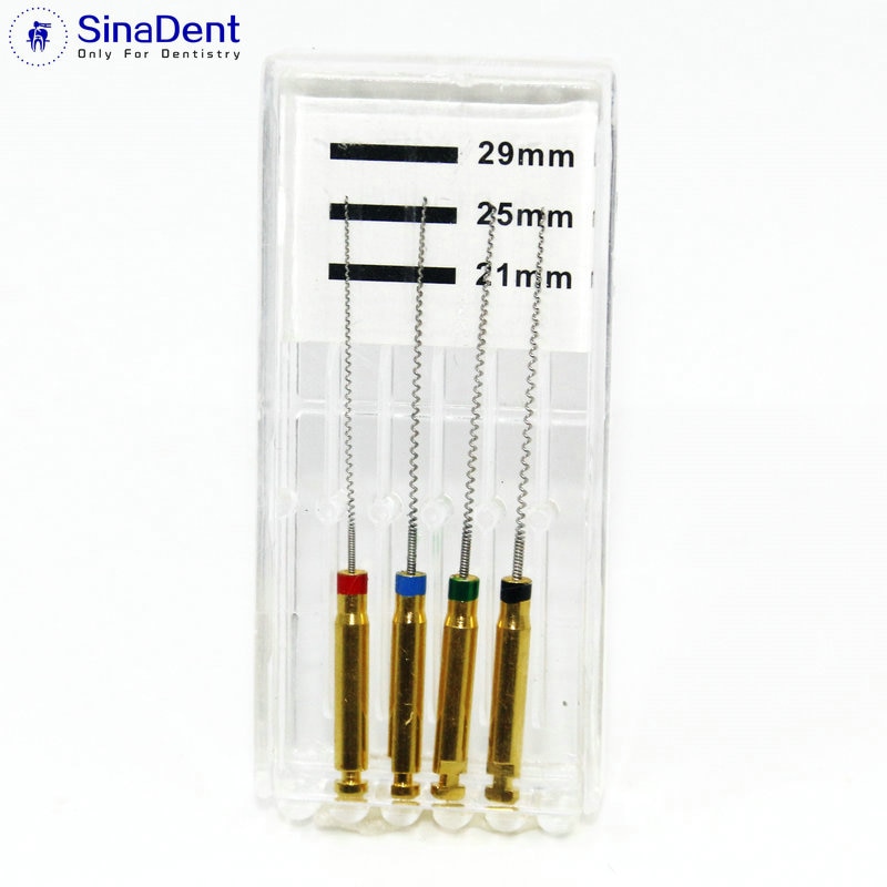 Lentulo-limas endodoncia surtidas para instrumentos dentales, 1 paquete de portadores de pasta, relleno de raíz, 29mm 25mm, espiral de canal