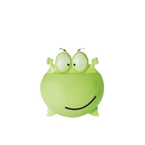 Soporte de pared con forma de rana para cepillo de dientes, ventosa para colgar en la pared, bonito soporte para cepillo de dientes con forma de rana: green