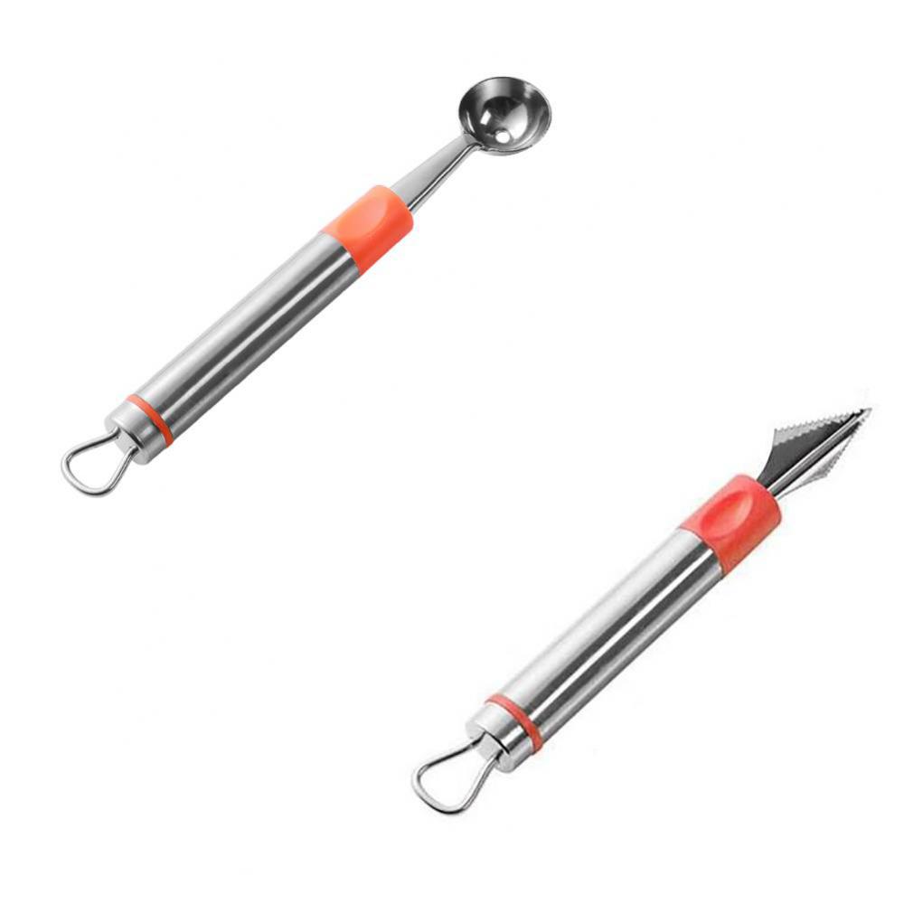 Fruit Platter Carving Knife Melon Spoon Ice Cream Scoop Watermelon Digging Kitchen Gadgets Accessories Slicer Tools Food Cutter: B set