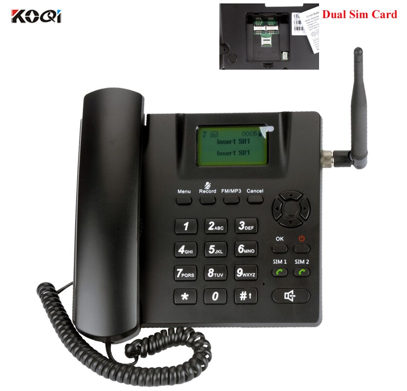 English Russian Languages Cordless Phones with Wifi GSM SIM Card Wireless Fixed Phone Desktop Telephone for Office Home