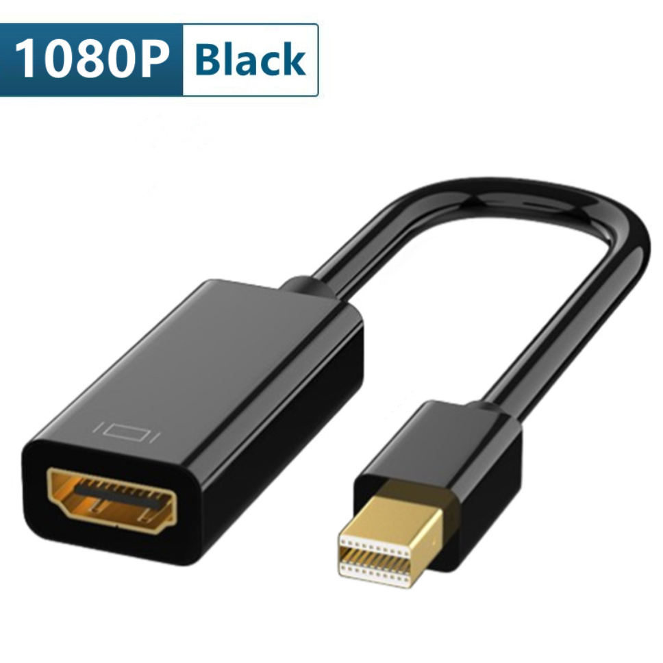 Cable adaptador Mini DisplayPort a HDMI 4K/1080P Mini DP macho a HDMI hembra Thunderbolt 2 a convertidor HDMI para MacBook Air/Pro: Dorado
