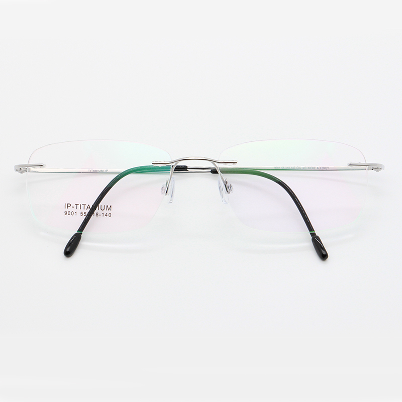 Bclear Ultra Light Pure Titanium Unisex Randloze Optische Frame Geheugen Thress Stuk Randloze Bril Mannen Vrouwen 9001