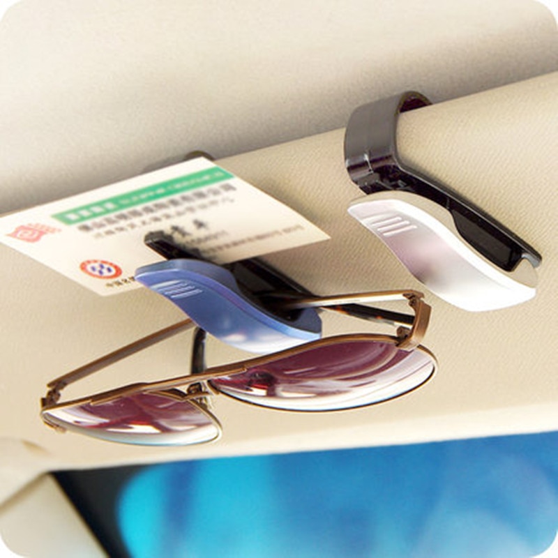 1Pcs Auto Zonneklep Zonnebril Brillen Glazen Houder Card Pen Ticket Abs Draagbare Clip Auto Fastener Clip Auto Accessoires
