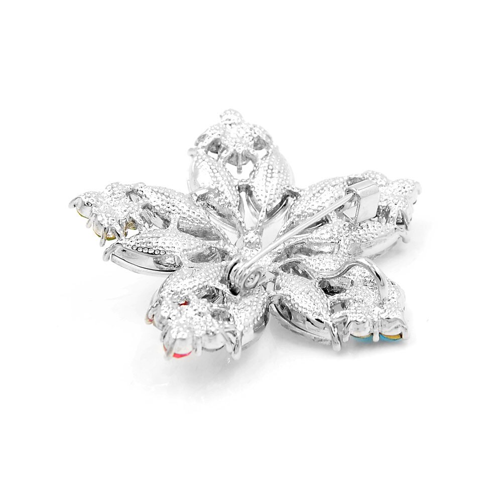 Cindy xiang cristal bela flor broches para as mulheres brilhando moda colorida planta pino broche acessórios do casaco de alta qualidade