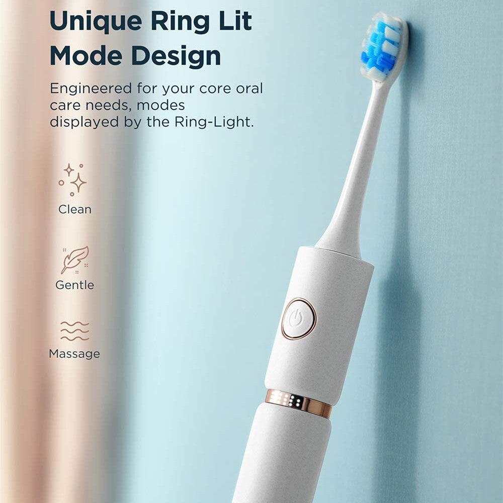 Fairywill P11cepillo de dientes eléctrico sónico, resistente al agua, recargable, blanqueador