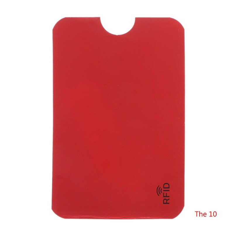 10 stks Credit Card Protector Secure Sleeve RFID Blocking ID Houder Folie Shield Case: Rood