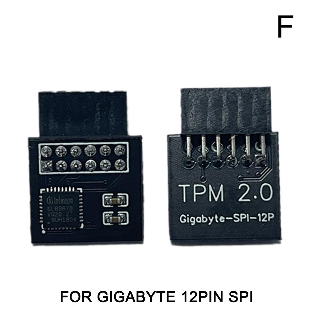 TPM 2.0 Encryption Security Module Remote Card Windows 11 Upgrade TPM2.0 Module 12 To 20pin To Support Multi-brand Motherboards: F