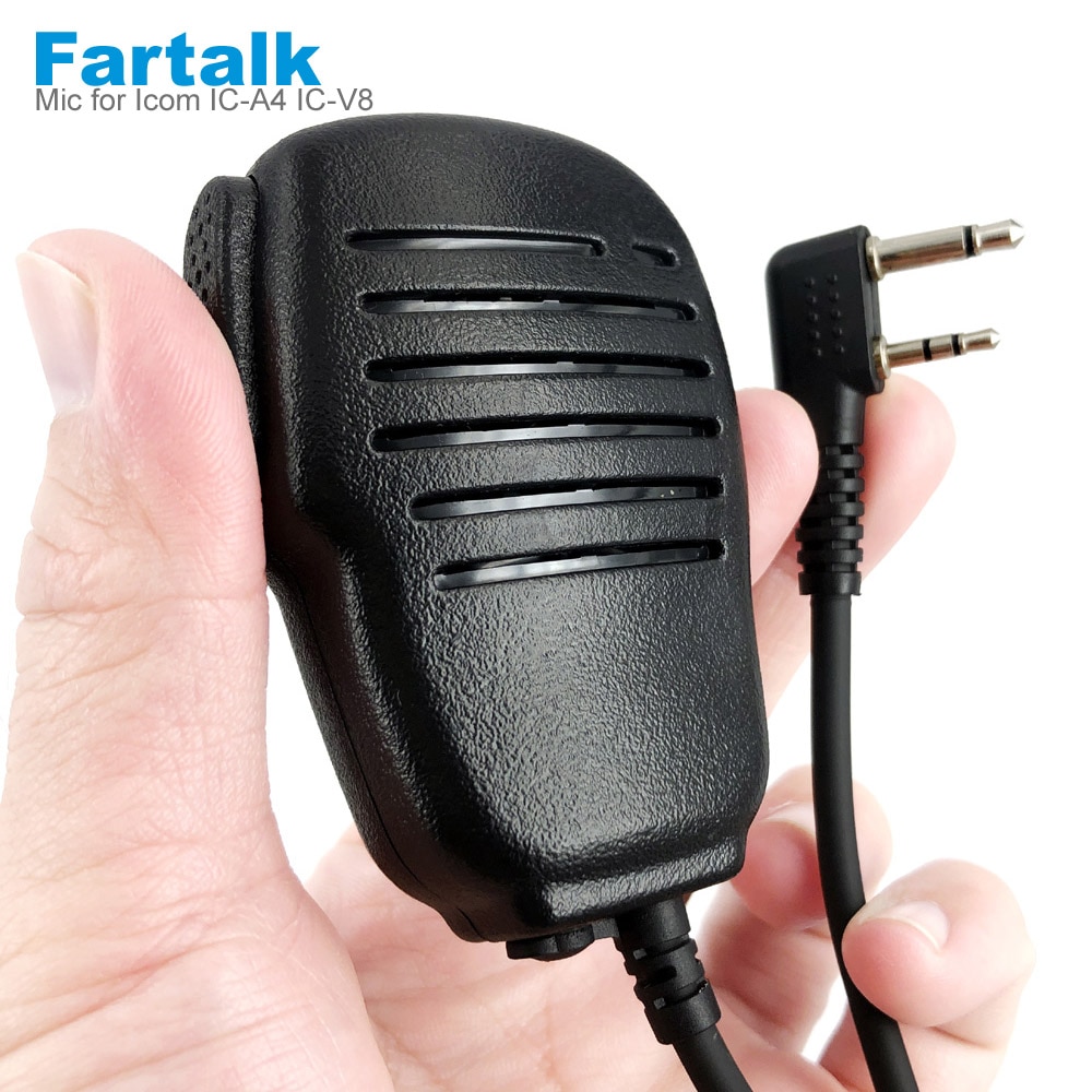 Håndholdt højttalermikrofon til icom ic -a4 a5 a6 a24 a14 f4 v8 v80 v82 walkie talkie tovejs radio