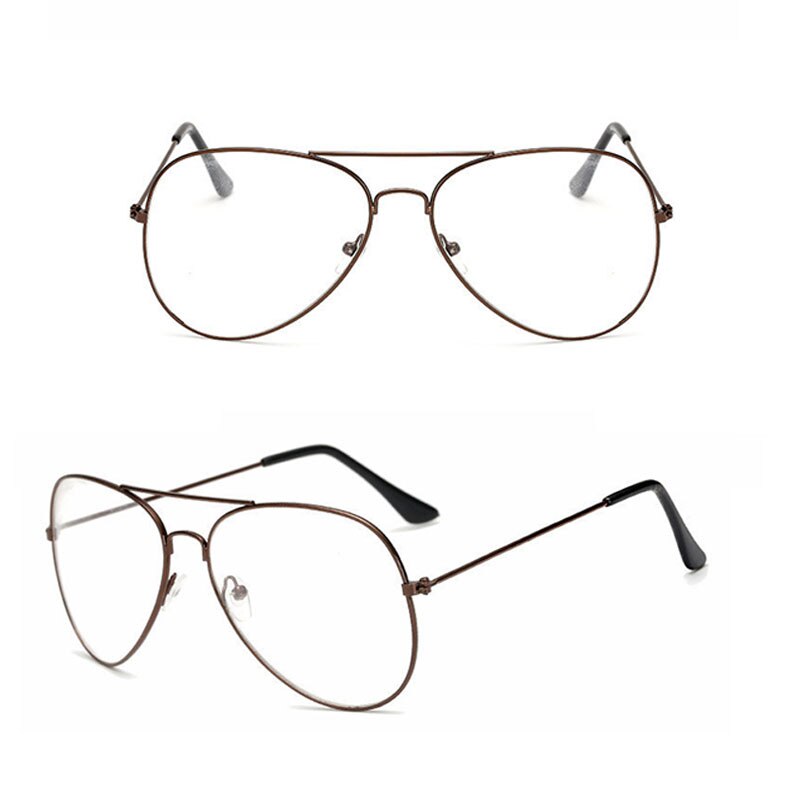 Gafas de piloto clásicas para hombre y mujer, montura gafas miopía marcos para gafas con receta, lentes ópticas: Copper