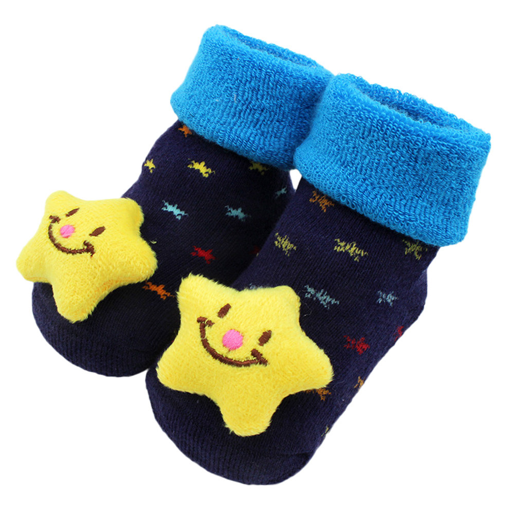 Kinderen Zomer Lente Herfst Cartoon Pasgeboren Baby Meisjes Jongens Pasgeboren Kids Antislip Korte Sokken Slipper Laarzen