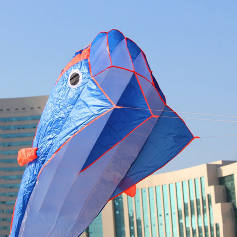 Ulkoilu sininen pehmeä valas hahmot nylon leija vesiurheilu surffausvarusteet ulkourheiluvälineet