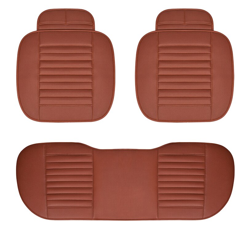 PU Leather Car Seat Cover Seat Cushion for VW Polo Golf Passat CC Touran Tiguan Touareg Phaeton T-ROC Multivan Car Accessories: Brown 5 Seat