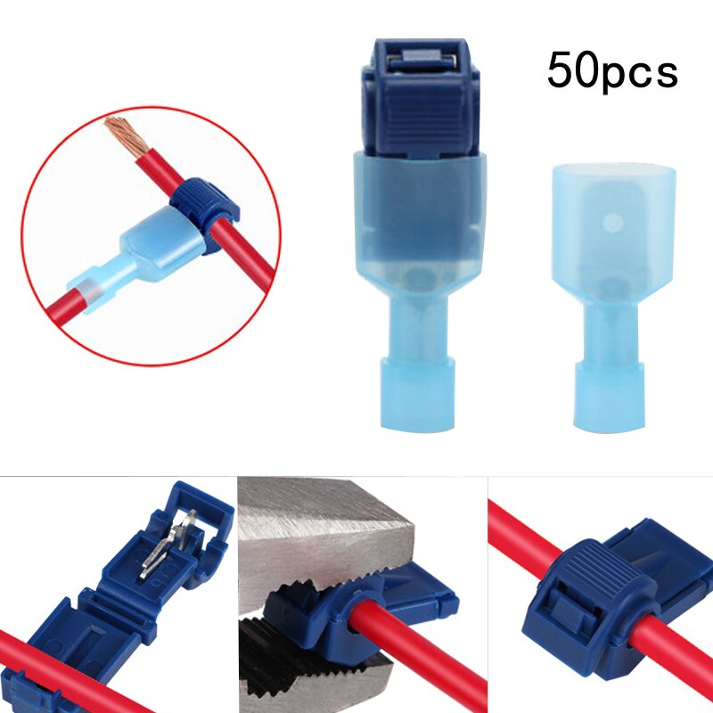 20/40/50 Uds Snap Terminal de Cable de bloqueo de empalme de crimpado impermeable rápido Cable eléctrico alambre conectores de conector eléctrico al aire libre