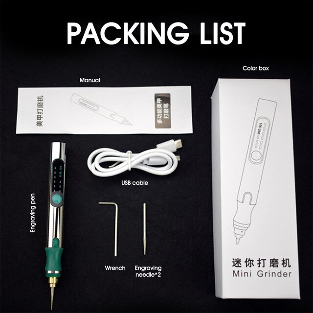 1 Set Cordless Drill Bit Tool Dremel Mini Drill Mini Electric Drill Power Tools Engraver Electric Pen Diy Cutting: Default Title