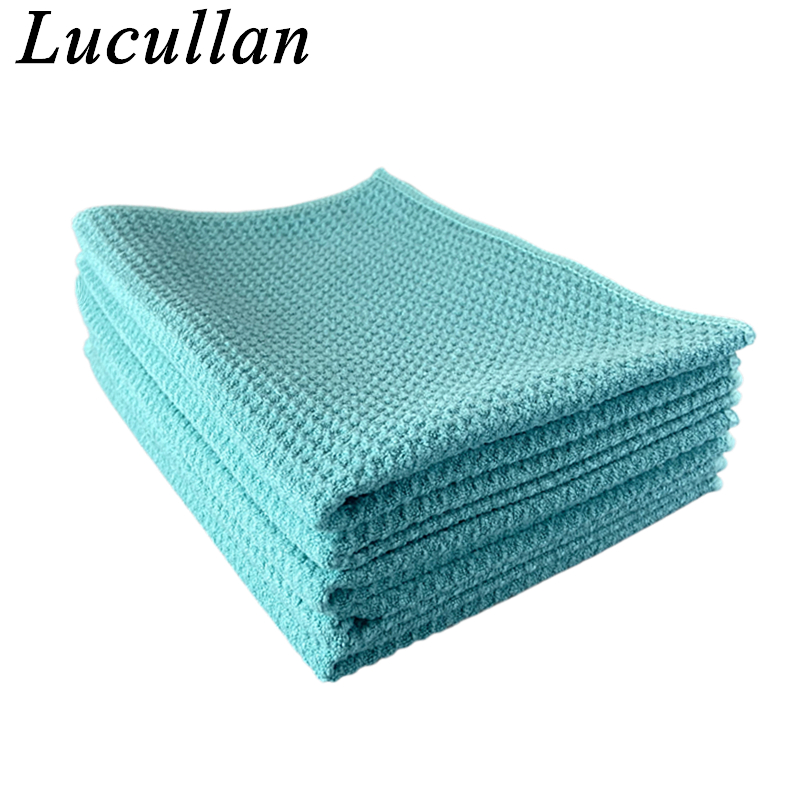 Lucullan Auto Care Super Water Magneet Microfiber Drogen Handdoek Wafel Weave Voor Autoglas Verf Schermreiniging