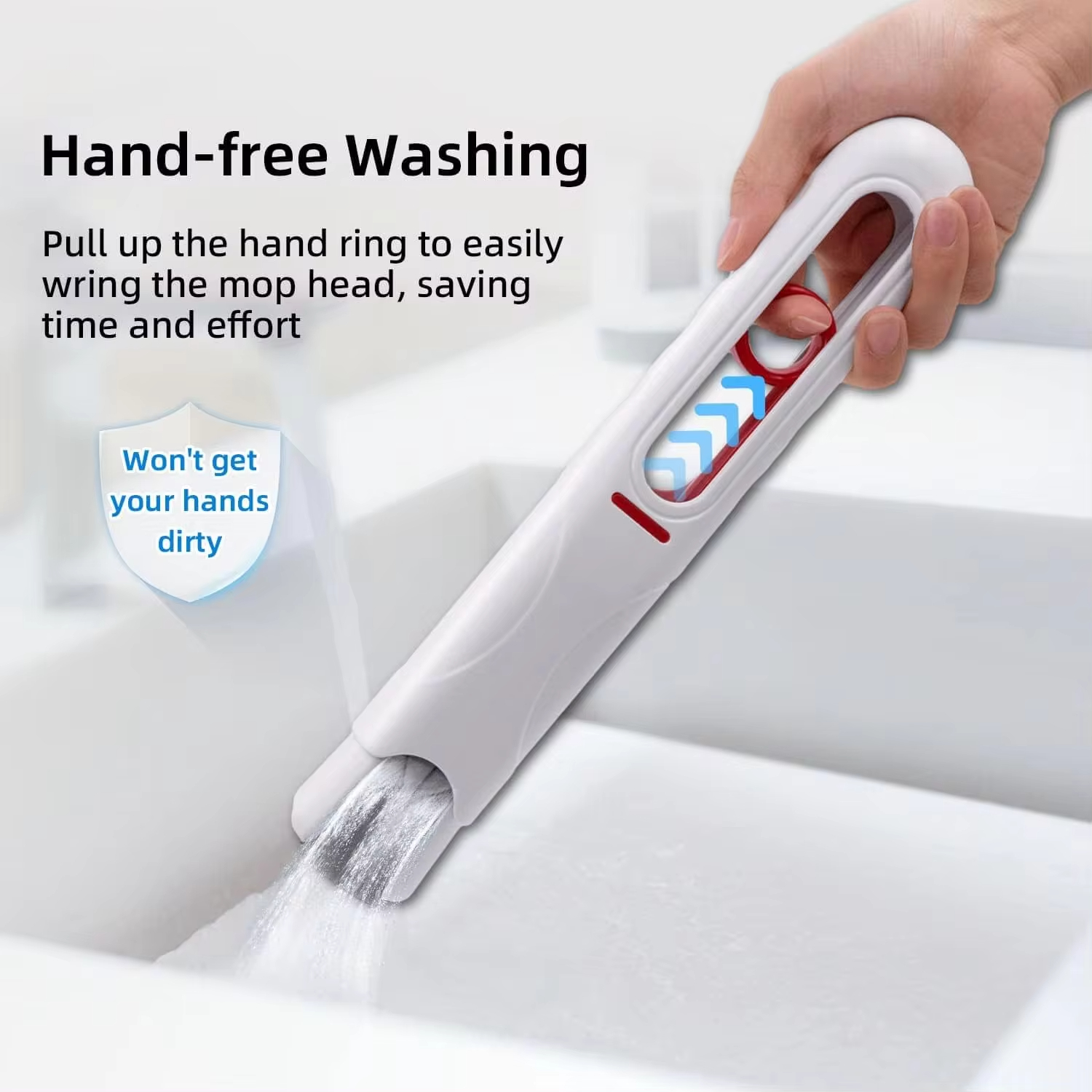 Draagbare Mini Spons Mop Handvrij Wassen Opvouwbare Zelf Knijp CleaningMop Nat En Droog Gebruik Super AbsorbentMop Voor Badkamer Keuken