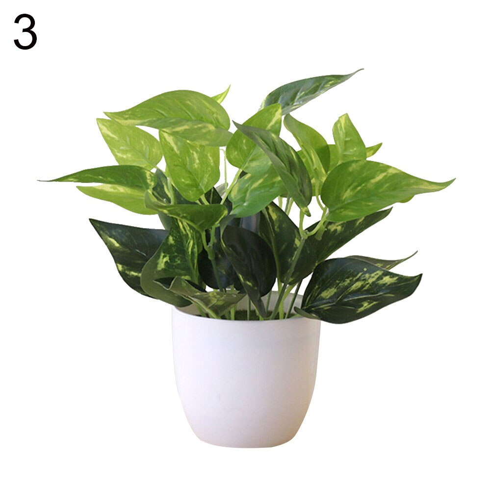 Fresh Artificial Foliage Plant Potted Bonsai Wedding Party Mall Desktop Decor: 3