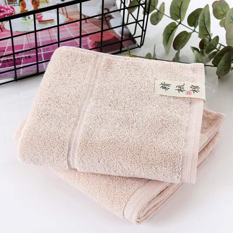 25*50cm high quanlity cotton towel cartoon Solid color washcloth handkerchief for man cloth towel: white