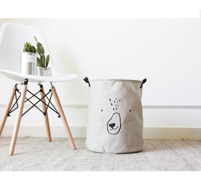 Håndholdt stor skittentøyskurv kurv bag tegneserie nydelig klær oppbevaring fat klær barn leke diverse arrangør oppbevaringskurv: 3