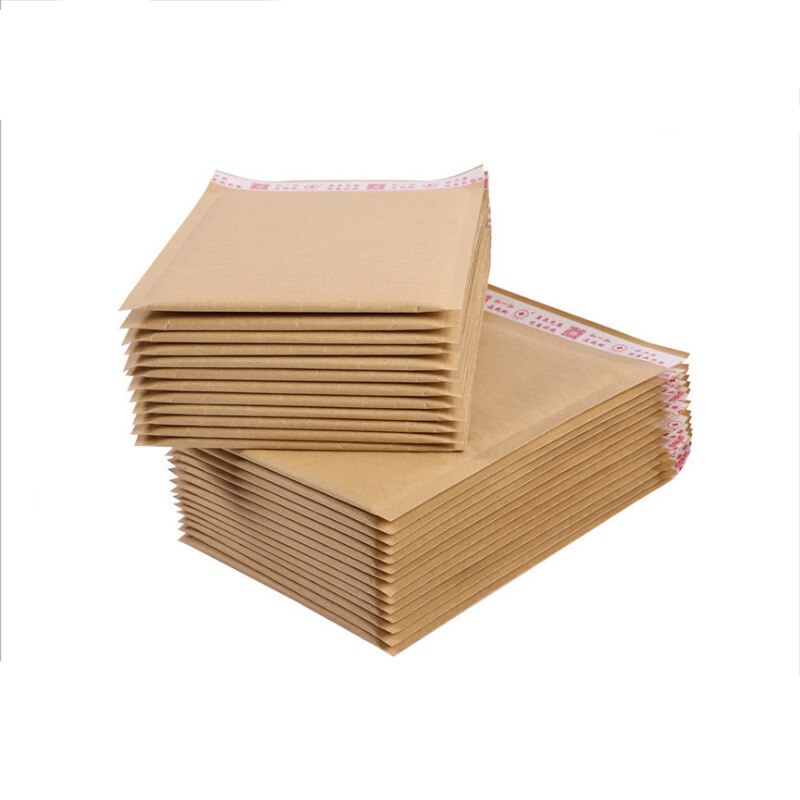 50Pcs/Lot Bubble Envelope Brown Kraft Paper Bubble Bags Shockproof Packaging Bag Mailing Envelopes 9 Sizes
