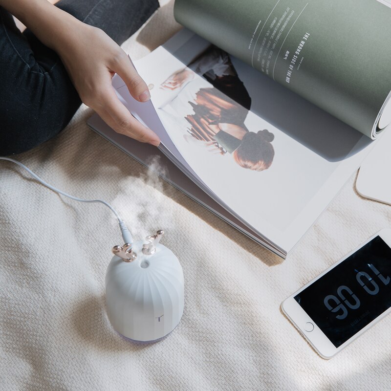 Xiaomi mijia 3 life 220ml ilmankostutin aromi eteerinen öljy diffuusori kotiautoon usb fogger sumukone led vaalea valkoinen pinkki