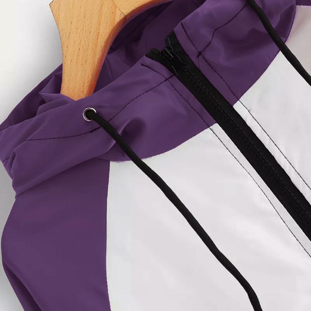 Frauen Sport jacken Langarm Patchwork Beiläufige Dünne Mit Kapuze Mantel Mit Tasche Damen Neue Fitnessstudio Reißverschluss Sweatshirts Für