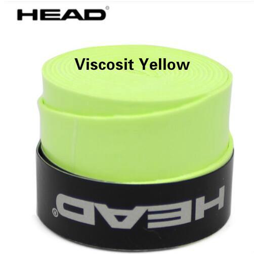 10pcs Head Tennis Racket PU Overgrip Anti-skid Sweat Absorbed Soft Wrap Taps Tenis Racquet Damper Dry/ Vibration Tacky grips: Viscosit  yellow