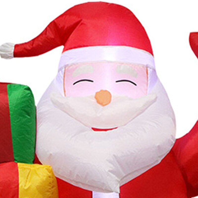 Christmas Waving Hand Santa with Inflatable Airblown Ornaments Prop Yard 1XCD