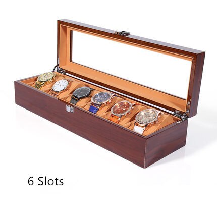 Wood Watch Storage Boxes Case Luxury Wooden Mechanical Watch Display Cases Jewelry Women Box For Watches