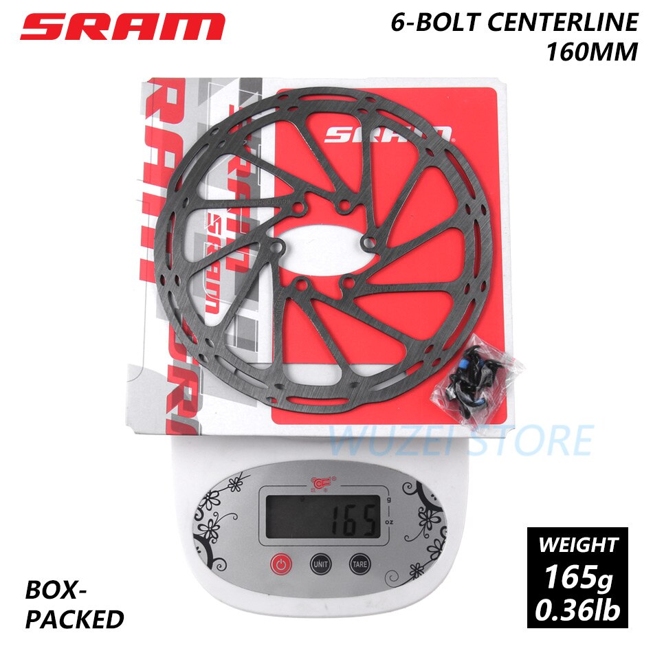 SRAM AVID-disco de freno central G3, 160/180/203mm, HS1, 6 tornillos, rotor, CNTRLN XR, rotores de disco de bloqueo central, 1 unidad: CENTERLINE 160 Boxed