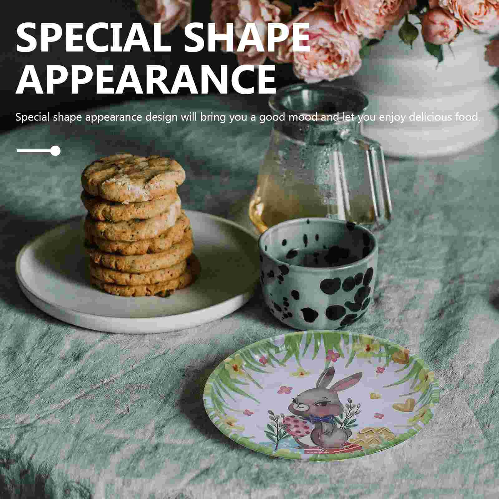 1 Pc Easter Candy Plate Iron Fruit Storage Tray Cartoon Nut Snack Storage Holder