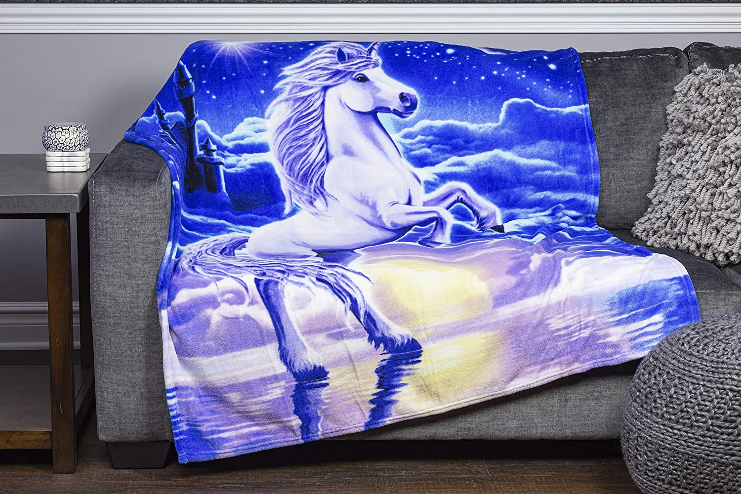 Unicorn Super Soft Plush Fleece Throw Blanket Throw Blanket Fluffy