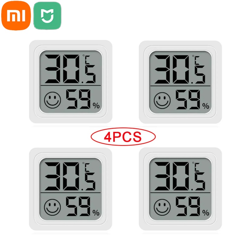 Xiaomi Mini LCD Digitale Thermometer Hygrometer Binnenkamertemperatuur-vochtigheidsmeter Sensormeter Weerstation 4-delige set