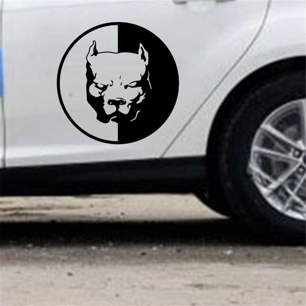 Vandtæt pitbull hund bulldog klistermærke bil dekoration mærkat klistermærker 14cm auto krop indretning mærkater bil styling tilbehør