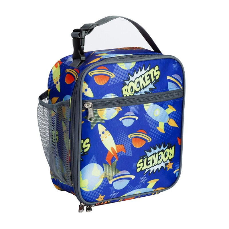 Heopono Portable BPA free Fitness Cool Box Boys Girls Children Thermal Lunch Box Kids Animal Printing School Insulated Lunch Bag: Space bag / Standard Size