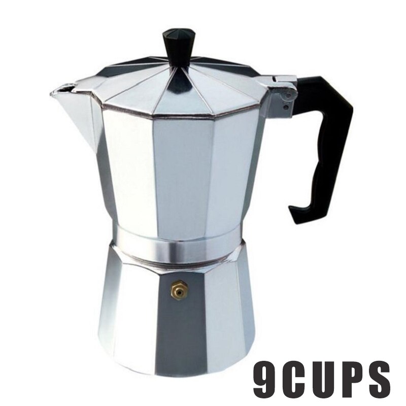 Cafetera italiana mocha, cafetera de 9 tazas, 12 tazas, cafetera de horno de aluminio, utensilios de cocina, electrodomésticos de despensa: 9cups 450ml