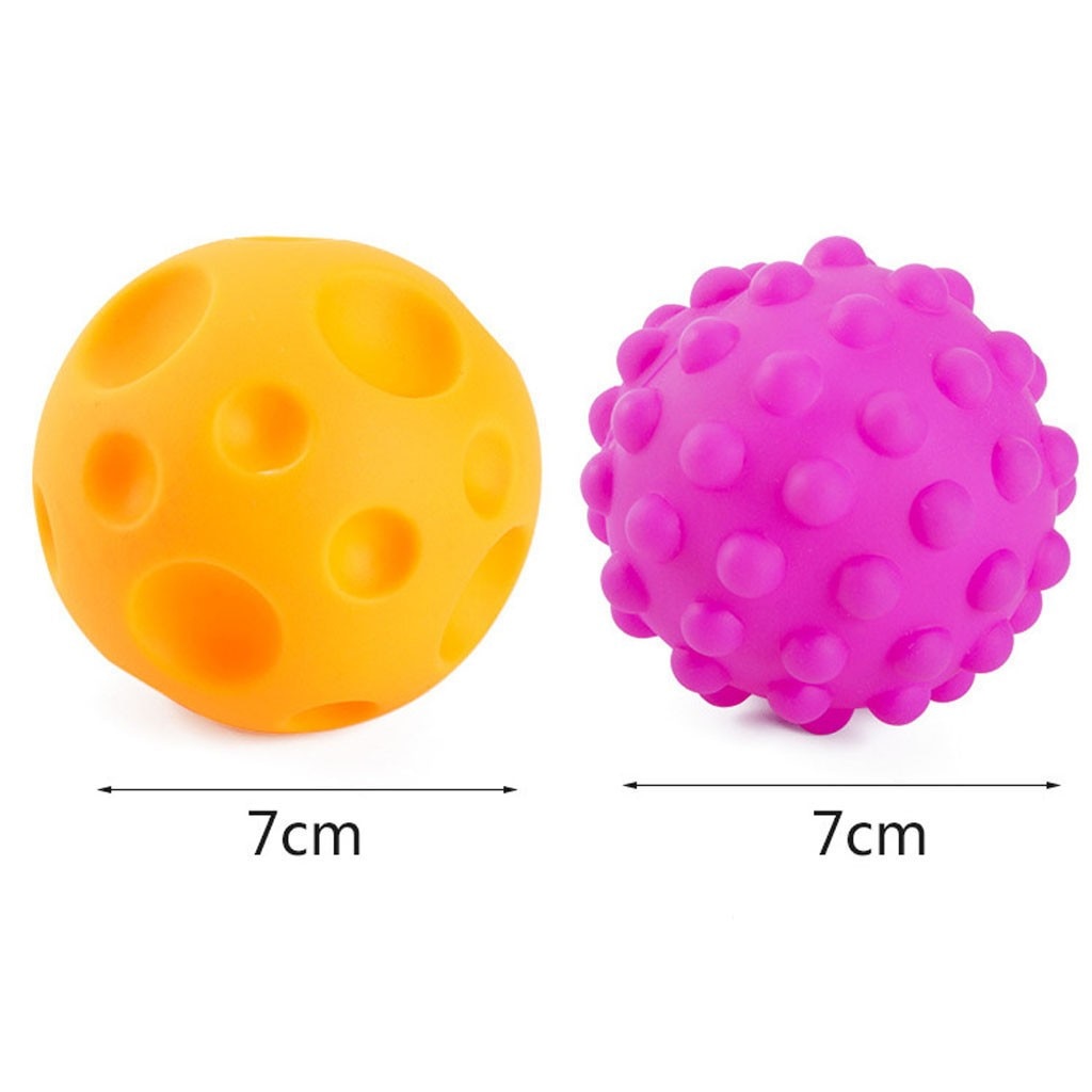6pcs/set Puzzle Baby Toy Ball Set Develop Baby's Tactile Senses Toy Touch Hand Ball Toys Baby Training Ball Massage Soft Ball