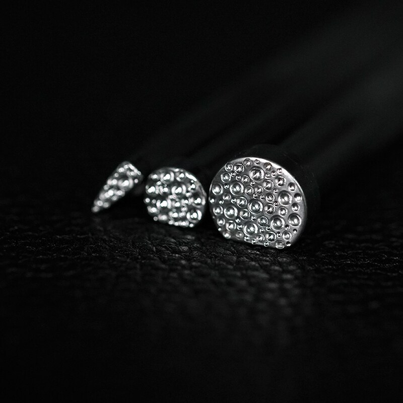 Graveren Afdrukken Tool Diy Handgemaakte Lederen Plantaardige Looien Rvs Parel Vis Patroon