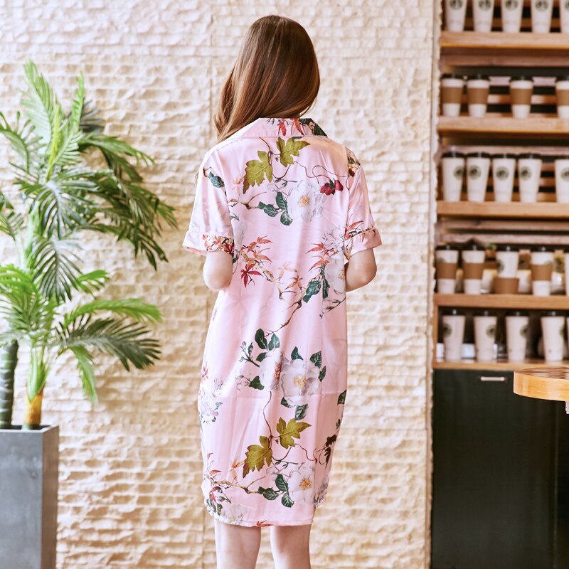 simulatie zijde sexy lady nachthemd herfst zomer zijde overhemd vrouwelijke sexy nachtkleding thuis dienst S093