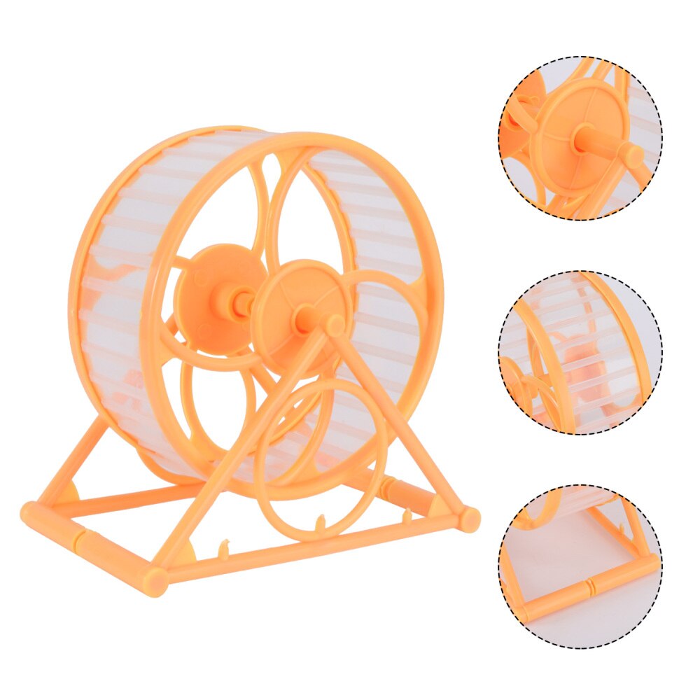 Jaula silenciosa para hacer ejercicio para mascotas, rueda deportiva para hámster, trotar, ratas y correr: Yellow