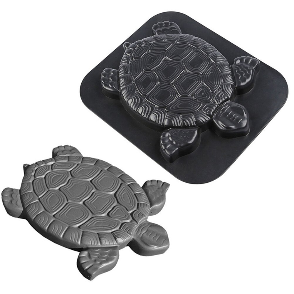 Tool Concrete Cement Outdoor Stepping Stone Manual Reusable Black Driveway Turtle Shape Paving Mold Garden Decor Se27